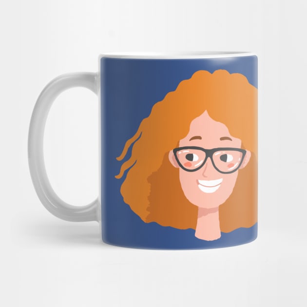 Ginger curly girl avatar by JunkyDotCom